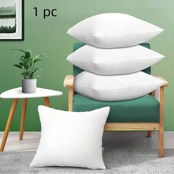 1pc White Pillow Insert, Full-Size Renewable Fiber Pillow Insert For Bed, Sofa, Living Room, Bedroom, Office Decorative Pillow, Pillow Inserts, Bedding, Pillows For Bed, Home